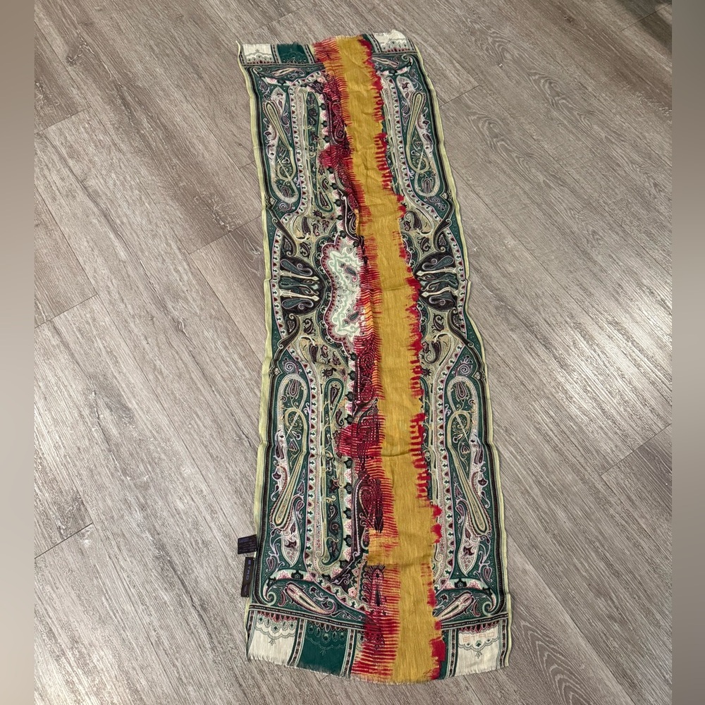 ETRO silk/linen scarf - never worn